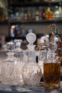 A selection of decanters